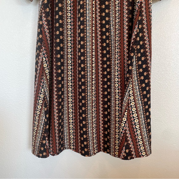 Shein Boho Peasant Dress Collared Long Sleeve Button Front Women's Large - Picture 9 of 12